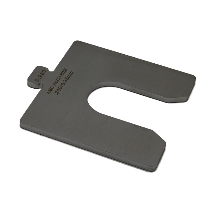 304SS Size D .250" x 5" x 5" Precut Slotted Shim