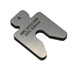 304 Stainless Steel Precut Shim .025" thick x 2" x 2" with 17/32' slot and a tab ( pack of 20 shims)