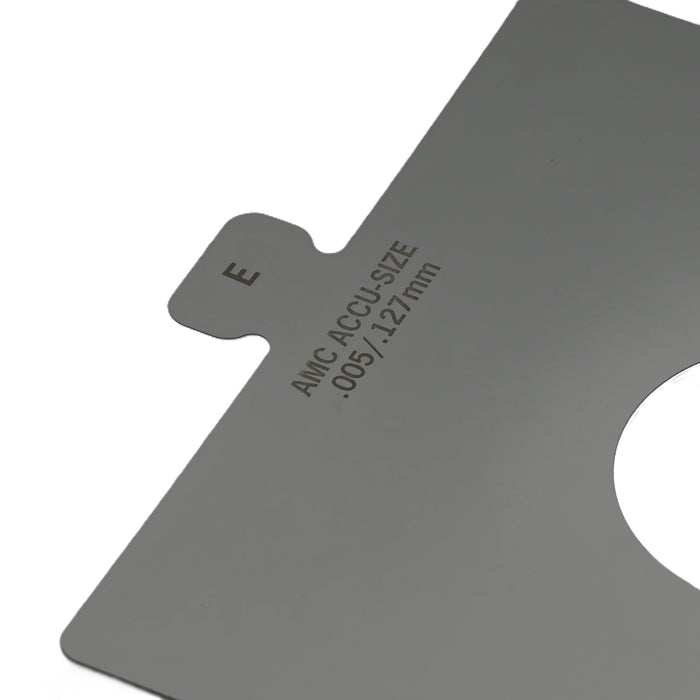 304SS Size E .005" x 6" x 6" Precut Shim Pack